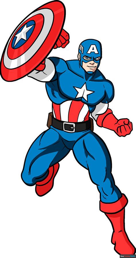 easy captain america drawing